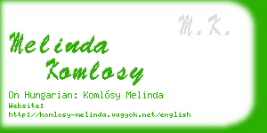 melinda komlosy business card