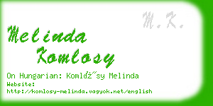 melinda komlosy business card